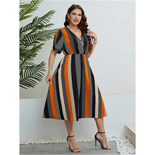 Load image into Gallery viewer, XL-4XL Summer Dresses plus Size Plaid Ladies Skirt Summer plus Size Women&#39;s Skirt
