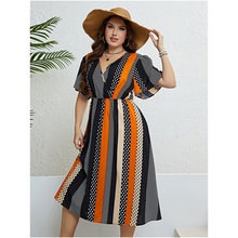 Load image into Gallery viewer, XL-4XL Summer Dresses plus Size Plaid Ladies Skirt Summer plus Size Women&#39;s Skirt
