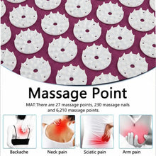 Load image into Gallery viewer, Yoga Massage Mat Acupressure Relieve Stress Back Cushion Massage Yoga Mat Back Pain Relief Needle Pad With Pillow
