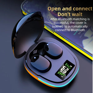 Stereo Wireless Headsets 5.1 Bluetooth Earphones Outdoor Sports With Charging Bin Power Display Touch Control Headphones Earbuds