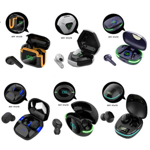 Stereo Wireless Headsets 5.1 Bluetooth Earphones Outdoor Sports With Charging Bin Power Display Touch Control Headphones Earbuds